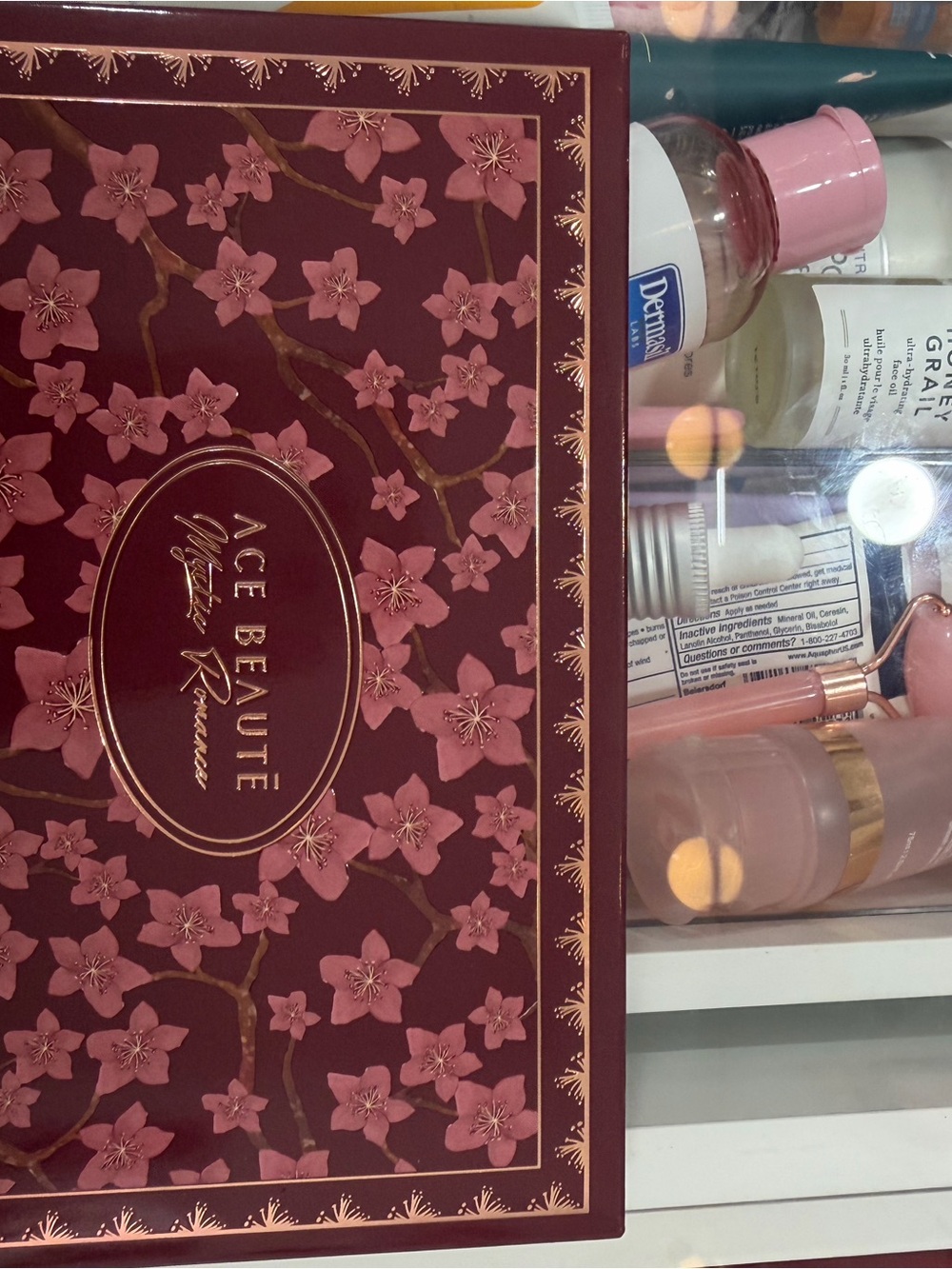 Ace Beaute Floral Gift Box - Pink & Burgundy